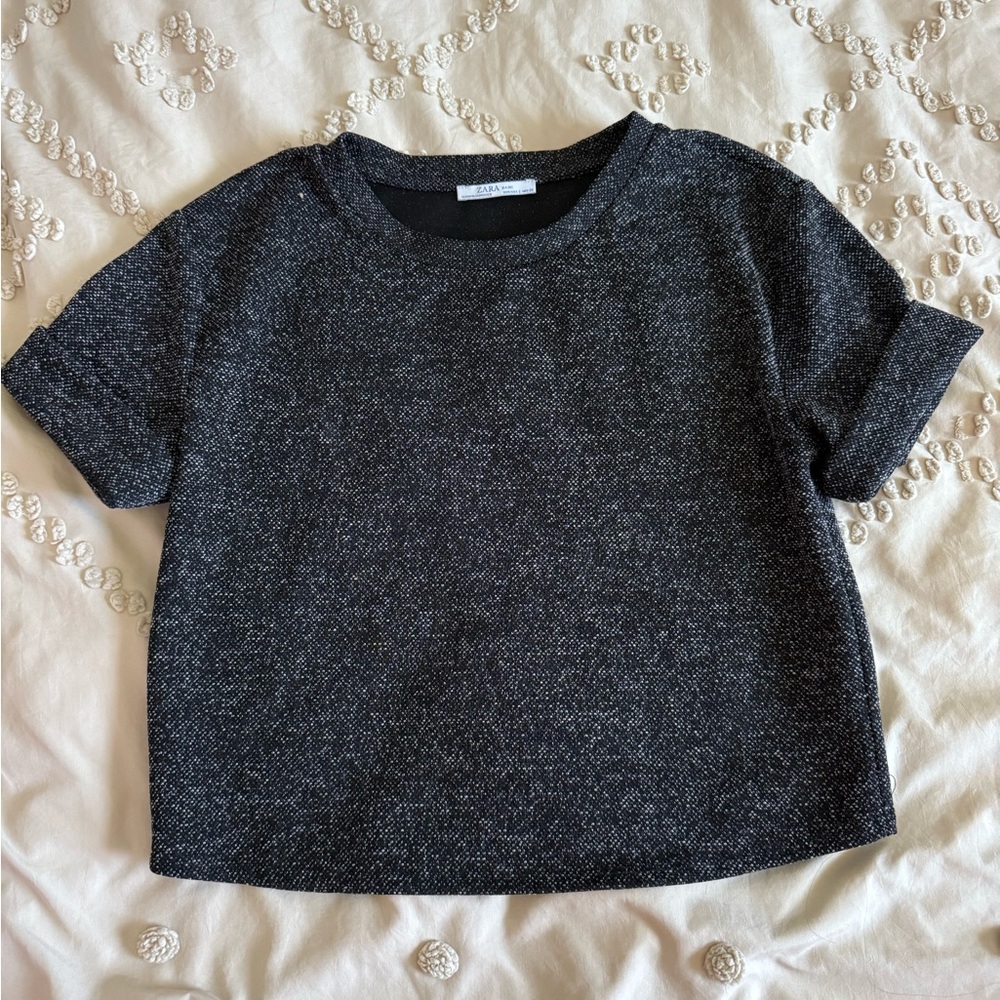 Zara Charcoal Short Sleeve Tee